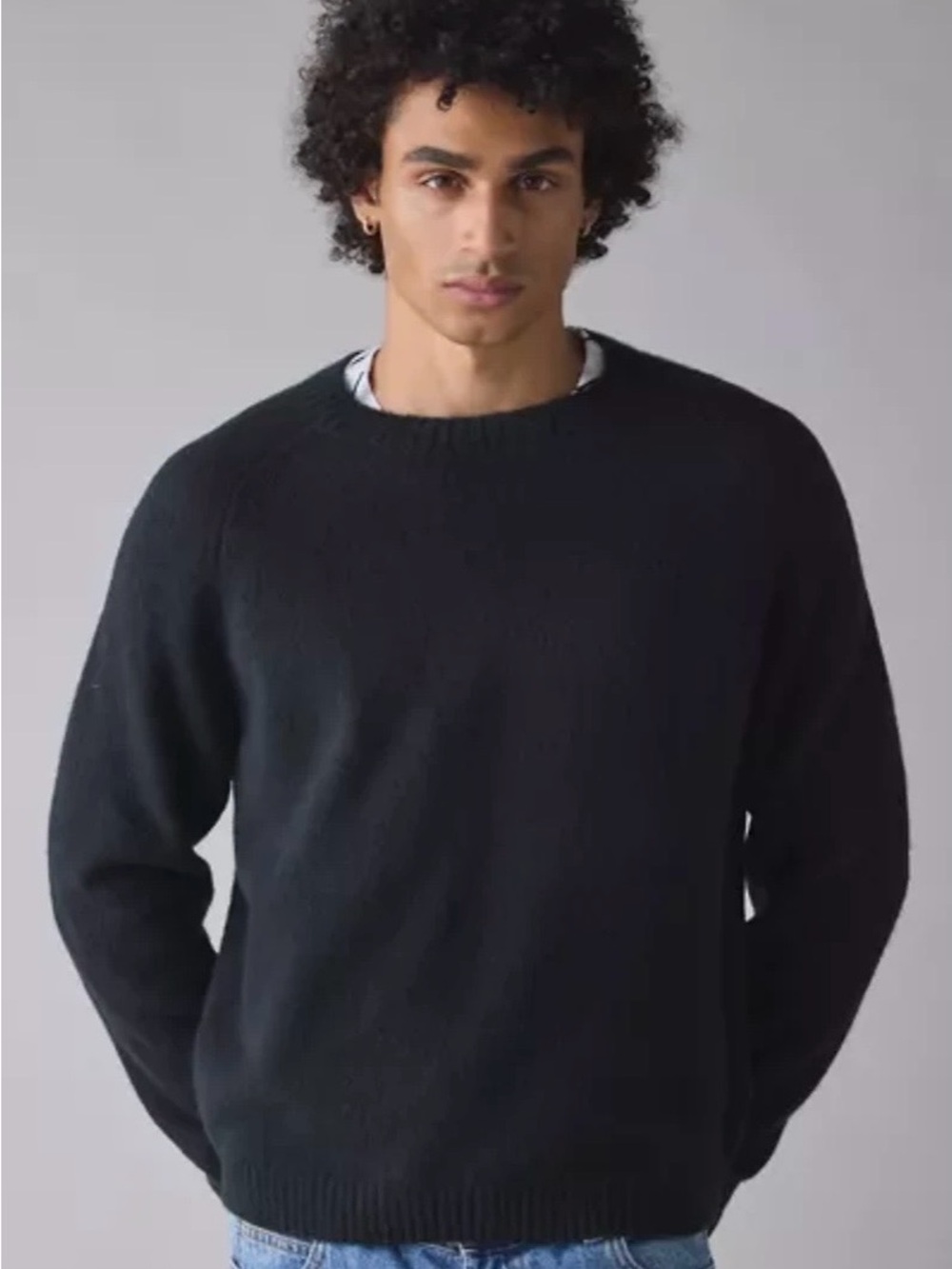 NWT UO Everyday Cozy Knit Crew Neck Sweater Style 102095296 Black size XL